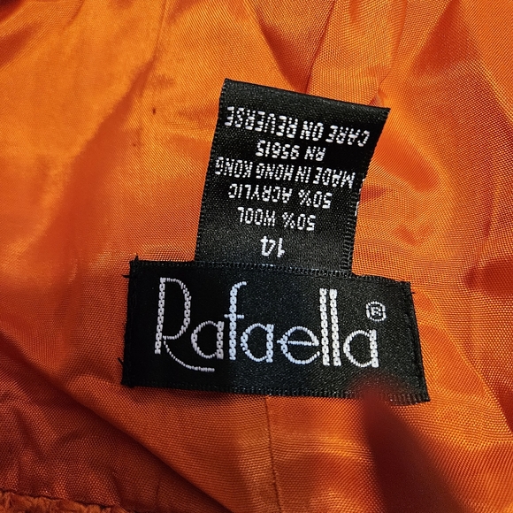 RAFAELLA WOMEN BEAUTIFUL WOOL TANGERINE JACKET SIZE 14 - Picture 10 of 12